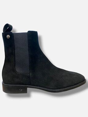 Giuseppe Zanotti Men's Black Sorrento 15 Suede Chelsea Boot Shoe Size 43